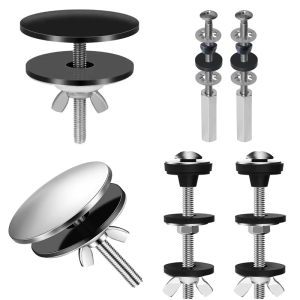 2Pcs Toilet Tank Bolts Replacement Set Sturdy Screws and Washers Bathroom Accessory for Easy Installation Designs