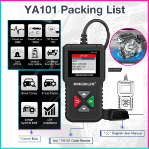 COD Cepat OBD2 Pembaca Kode Diagnostik Mobil Otomotif Car Engine Scanner Tool YA101 / Alat Pembaca Kode Kesalah Kerusakan Mesin Mobil Check Mobil Scanner Simulator Air Bag Diagnostik Alat Penguji Mobil