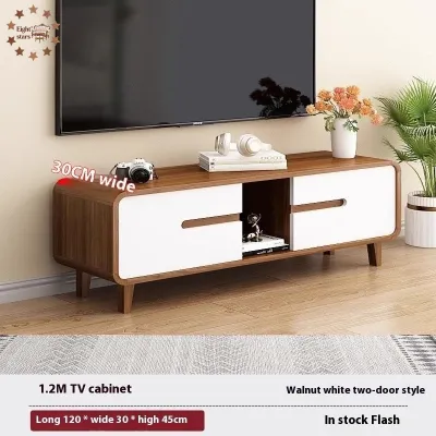 TV Cabinet Living Room Household Floor to Drawer Cabinet Simple Modern TV Cabinet Combination Solid Wood TV Console