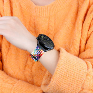 [SG] Adjustable Braided Elastic Nylon Loop Watch Strap Band For Huawei Samsung Fossil Garmin Pebble Time Smartwatch in 20mm & 22mm