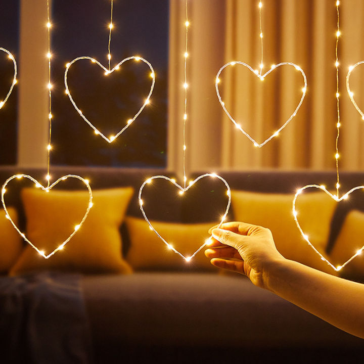 valentines%20day%20gift%20led%20light%20curtain%20decoration%20for%20window%20christmas%20tree%20diwali%20deepavali%20Valentine%20decoration%20fairy%20light%20strip%20led%20lights%20for%20bedroom%20moon%20star%20snowman%20bell%20angel%20deer%20flash%20lamp%208%20work%20modes%20with%20220V%20EU%20plug%20-%20Image%204