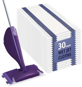 AIR U+ Mop Pad Refills for Swiffer Wet Jet Mops Thickness and Absorbent 30 Count
