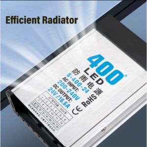 400W  Rainproof Switching Power Supply  AC-DC 24V Driver LED Lighting Transformer Outdoor LED Waterproof 200-240VAC Wall Mounted 16.6A Sufficient Power Stable Performance