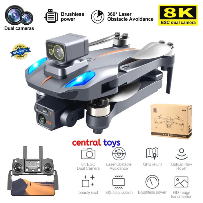 drone GPS brushless K911 max camera wifi FPV 8K sensor anti tabrak 1km k911  max Lazada Indonesia
