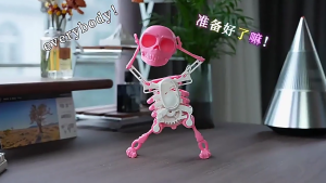 Wind Up Dancing Skeleton Toy 3D Swinging for Desk Decor and Stress Relief Dancing Skeleton Toy