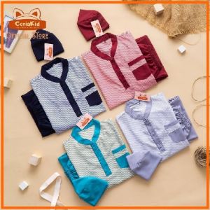 [Ceriakid] Koko Kurta Pakistan Bayi - Anak Ceriakid Motif Garis 0-9 tahun