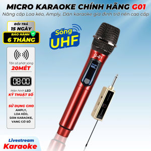 Micro Không Dây Karaoke SGMAX G01 Chuyên Dùng Cho Loa Kéo Amply Siêu Hay Mic Dùng Pin Sạc Tiện Lợi Micro Nhẹ Hút Âm
