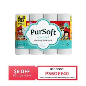 Pursoft Chocolate Rain 3-Ply Toilet Tissue - 24 Rolls