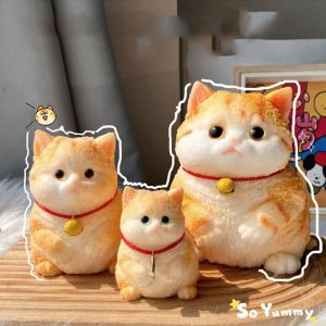 FUNG MALL Cartoon Big Cat Doll Squeeze Toy Animal Slow Rebound Cat Fidget Toy Novelty Mini Simulation Cat Squeeze Toys Sensory Toys