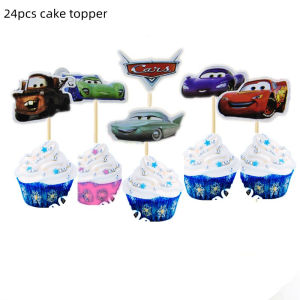 เรื่องราวการแข่งรถ Lightning McQueen ธีมเด็กที่ชื่นชอบปาร์ตี้ทิ้งอุปกรณ์ถ้วยจานกระดาษผ้าเช็ดปากผ้าปูโต๊ะแข่งรถอุปกรณ์งานปาร์ตี้เด็กชายและเด็กหญิง