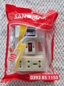 Bảng điện lắp sẵn SANOMAX chống quá tải an toàn khi sử dụng - Aptomat/CB ổ cắm 3 lỗ công tắc (Bảo hành chính hãng)