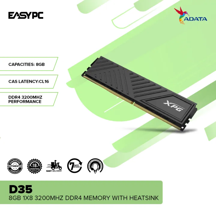 D35 Spectrix EasyPC | Adata Spectrix D35 8gb 1x8 3200mhz Ddr4 Memory with Heatsink ...
