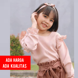 stelan baju anak perempuan terbaru 1-14 tahun karnika blus dan celana panjang