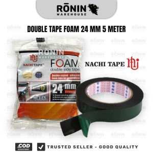 NACHI Isolasi Double Tape Foam 24mm x 5 m Ijo Hijau Lakban Bolak Balik