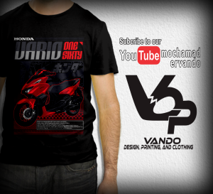 KAOS MOTOR HONDA VARIO 160 RED - KAOS DISTRO PRIA WANITA - KAOS PENDEK KATUN MURAH - KAOS CUSTOM