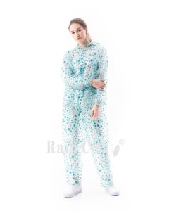 Rain City Jas Hujan Setelan Polkadot Marble 69130 Transparan Stylish & Tahan Air