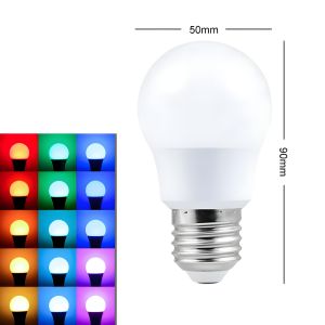 Lampu Bohlam RGBW 10w 7w 18w Bulb E27 Warna Warni Smarthome 10 Watt Remote IR Hias Natal DIY Kamar