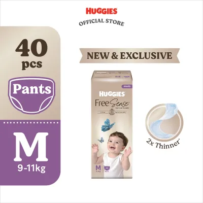 [LAZADA EXCLUSIVE] Huggies Free Sense Pants Diapers M40/L34/XL28/XXL22 (1 Pack)