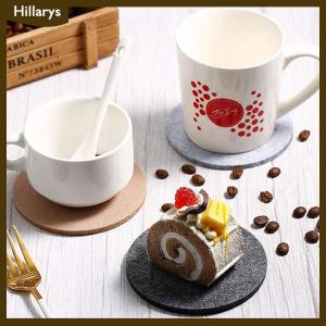[Hillarys] 10 Pieces set Round Felt Coasters Dining Table Protector Heat-resistant Coasters Coffee Tea Hot Drink Cup Placemats