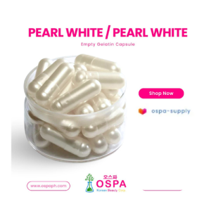 1000pcs Size 0 Pearl White 1/Pearl White 1 OSPA High Quality Empty Gelatin Capsule