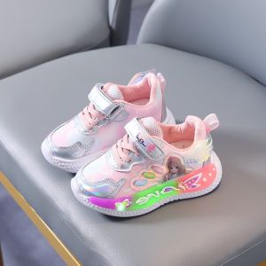 SH2323 Sepatu sendal sandal anak lampu LED wing girl karakter perempuan import usia 1 - 5 tahun size 23 - 32