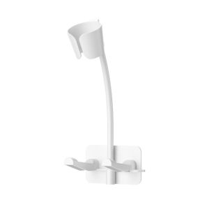 UNDATA Waterproof Hair Dryer Bracket Wall Mount Space-Saving Hair Blower Holder Durable Punch-Free Bathroom Storage Organizer Rack Bathroom