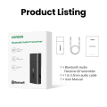 UGREEN Bluetooth 5.1 Transmitter Receiver 2 in 1 Wireless USB Bluetooth Adapter Tích hợp Micrô 3.5mm Âm thanh Bluetooth Dongle Driver Miễn phí cho TV, Âm thanh nổi tại nhà, Âm thanh nổi trên xe hơi, Tai nghe, Loa, PC Model:60300. 