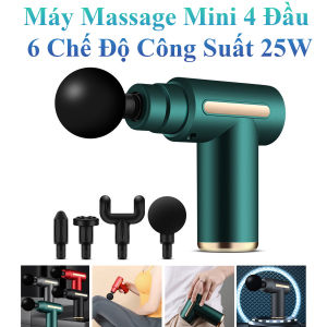 Máy Massage Minii Lõi Đầu Đồng 4 Đầu 6 Chế Độ Tiện Lợi Công Suất Mạnh 25W