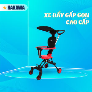 XE ĐẨY EM BÉ GẤP GỌN 2 CHIỀU HAKAWA HK-B07 DỄ DÀNG MANG ĐI MỌI NƠI - HÀNG CHÍNH HÃNG - BẢO HÀNH 3 NĂM