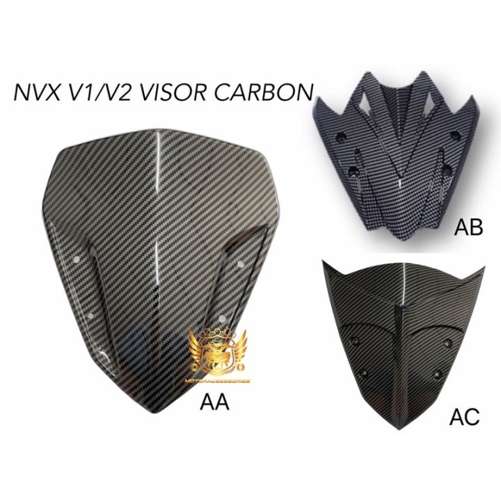 YAMAHA NVX155 VISOR CARBON CUTTING ORI VIETNAM AEROX NVX V1 V2 Lazada