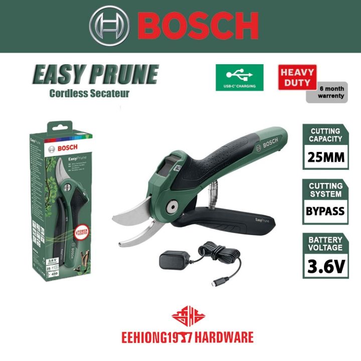 BOSCH EASY PRUNE Home Garden 250mm Cordless Secateur