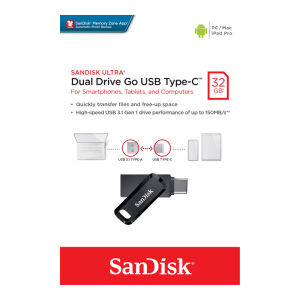 USB OTG Sandisk Ultra Dual Drive Go USB TypeC 3.1 32GB 150MB/s (Đen) Nhat Tin Authorised Store