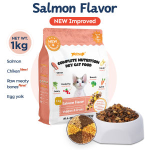 Petsup Freeze Dried Cat Food Salmon Tuna 1kg High Protein Dry Cat Food Cat Dry Food Treats Kitten Adult All Breed