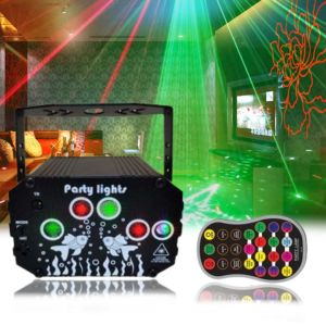 COD JINWEIGE Lampu Proyektor Laser LED RGB Disco 60 Pattern 8W 240V with Remote - FPL2637 / Lampu Sorot Tembak Panggung Konser warna warni / Lampu Disco Mini Sensor Suara / waterproof Super Terang Led Buat Konser / Promo Pengiriman Cepat FLASH SALE Bagus