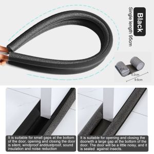 Flexible Door Seal Door Sealing Strip Door Bottom Sealing Strip Sound Proof Foam Door Stopper Blocker Guard Wind Dust