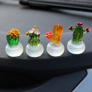 Yespery 1/4 cái tượng hoa xương rồng sáng tạo tượng nhựa cây xương rồng tiểu cảnh đồ trang trí siêu nhỏ tự làm điêu khắc mini cho TV trên xe máy tính badroom bàn nhà đồ cung ứng trang trí