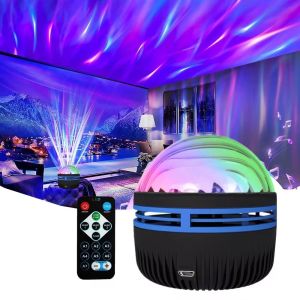 FDYRU Remote Control Aurora Projection Lamp Color-Changing Light Auto Rotating LED Night Light Widely Use RGB Color Party Ambient Light Kids Room