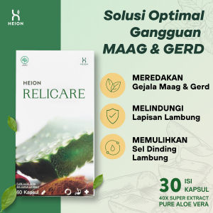 [Special Diskon] Heion Relicare 30 KAPSUL - Solusi Ampuh Asam Lambung  Maag  dan Gerd BPOM HERBAL ALAMI Penurun Asam Lambung Obat Herbal Lambung