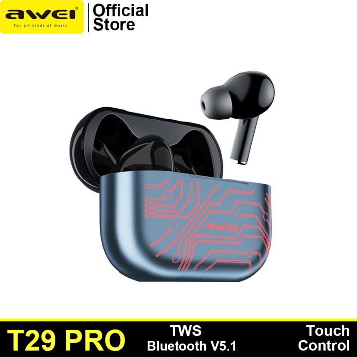 Awei T29 Pro In-Ear Wireless Earphones Gaming Bluetooth TWS Earbuds ...