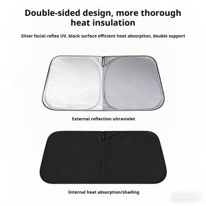 Sunshade Windshield Cover Auto Sun Shield Heat Blocker Folding Silver Sun Protector UV Car Shade