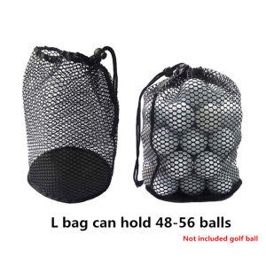 ASDOME for Gym Tennis Nylon Sports Mesh Net Black 16/32/56 Ball Golf Ball Bags Golf Mesh Bag Golf Storege Bag Drawstring Pouch