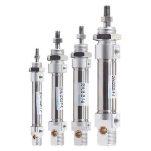 Round Pneumatic Cylinder DSNU Stainless Steel Double Acting DSNU10-12-16-20-25-32-40X25X50X75X100X125X150X200X250X300-P-A