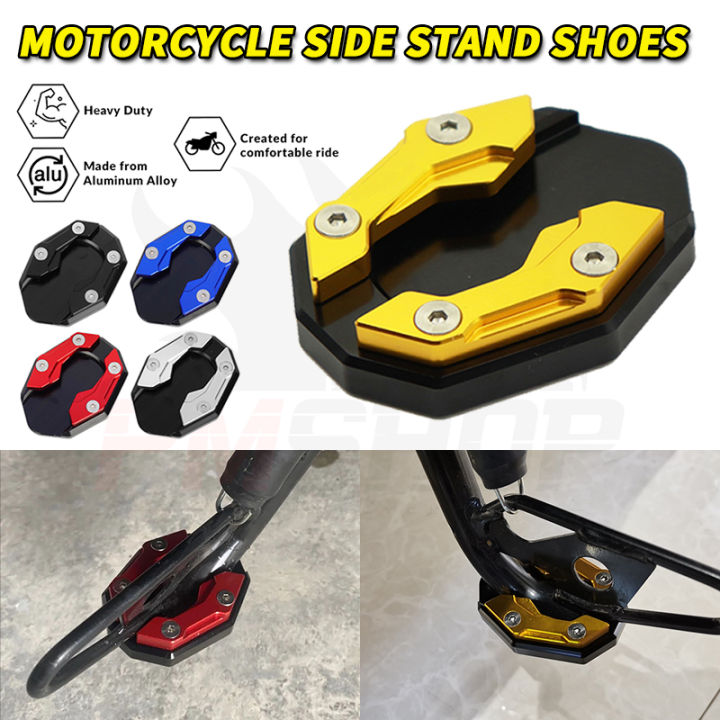 PMShop Motorcycle Modified Side Stand Shoes Universal CNC Flat Foot ...