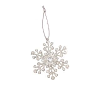 TWCEJE168 Metal Christmas Snowflake Pendant Super Shiny Hanging Xmas Decorative Snowflake Creative Rhinestone Christmas Tree Pendant For Home
