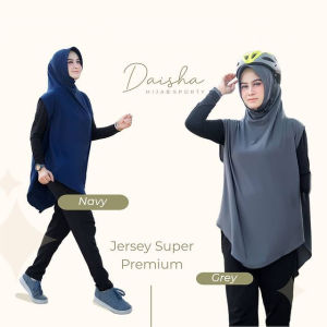 Jilbab Khimar Jumbo Jilbab Bergo Instan Syari Sporty Daisha Jersey Premium