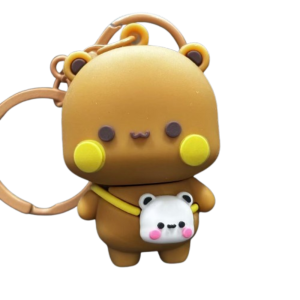 Animal Bubu Dudu Panda Bear Keyring Kawaii Sweet Cute Cartoon Bubu Dudu Key Chain Creative Cartoon Panda Yier Pendant
