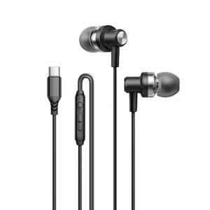 Metal Stereoed Type C Corded Earphones Headphones In Ear Designing Earbuds for Immersive Auditory Experience