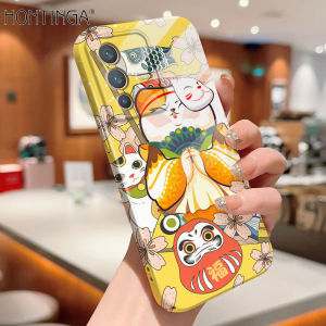 Hontinga เคสฟิล์มรวมทุกอย่างสำหรับ VIVO V20 Pro V23 V25 Pro X50 5G เคสภาพยนตร์เกาหลีเคสโทรศัพท์น่ารักแมวกวักนำโชคเคสหลังอุปกรณ์ป้องกันเลนส์ดีไซน์แข็งกล่องกันกระแทกคลุมทั้งหมดสำหรับเด็กผู้หญิง
