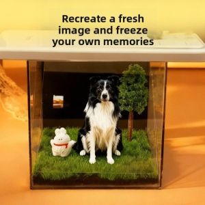 CHUAN Acrylic Pet Holographic Projection Digital House Pet Souvenirs 3D Dog Video Box Gifts Pet Projection Souvenir Tool Cat Projection Box