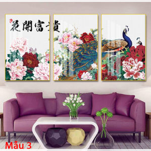 Tranh Laminate Tráng Gương - Tranh Treo Tường Bách Điểu Triều Phụng